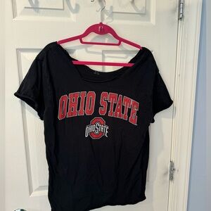 Off the shoulder Ohio State tshirt